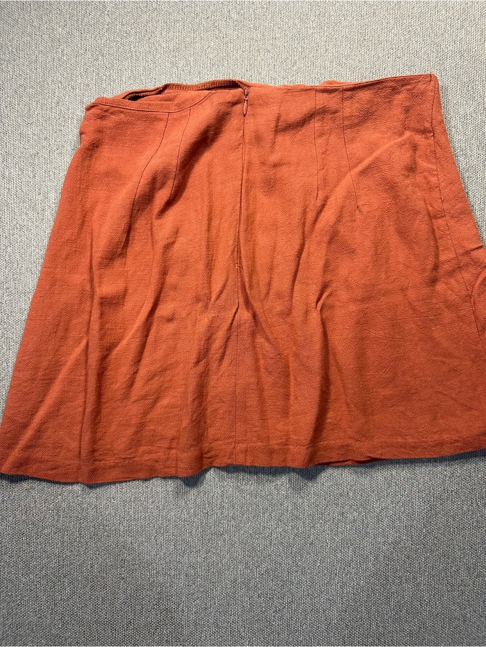 Altar'd State Rust Button-Accent Mini Skirt - Picture 5 of 6